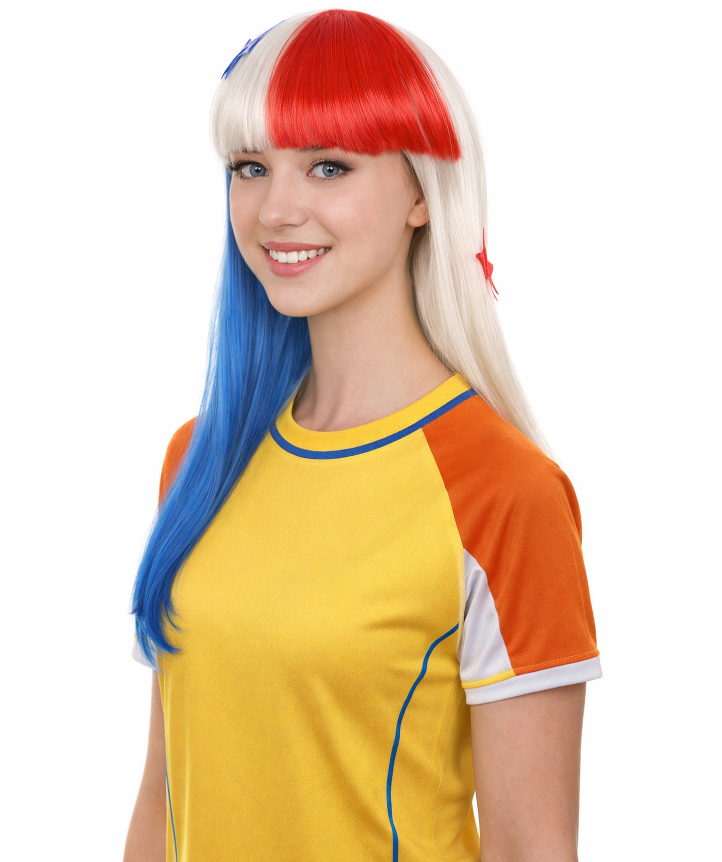 Panama Flag Sport Party Long Bob Wig | Premium Breathable Capless Cap