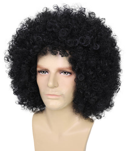 Men’s Big Curly Afro Wig | Bold Hair for Halloween, Themed Parties | Multiple Color Options