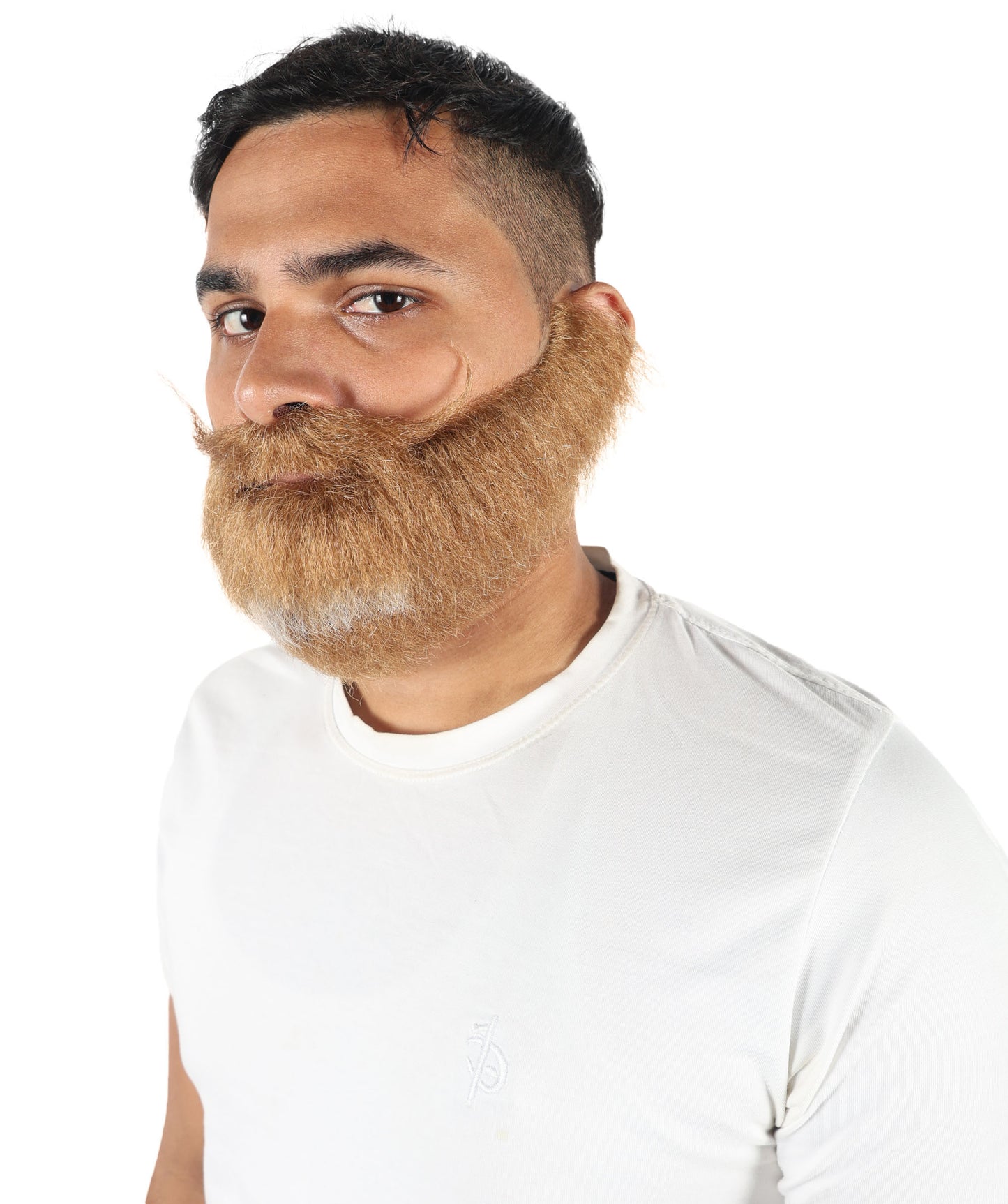 HPO Men’s Brown Beard and Mustache Set | Lightweight and Natural-Look Facial Hair for Costumes, Halloween & Party Characters | Low-Cap Breathable Design