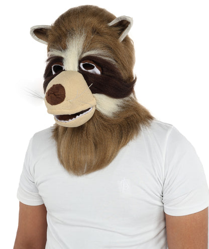HPO Unisex Brown Bear Mascot Costume Bundle with Plush Head Mask Set | Animal Character Suit with Head Cover | Designed for Fancy Dress Wear