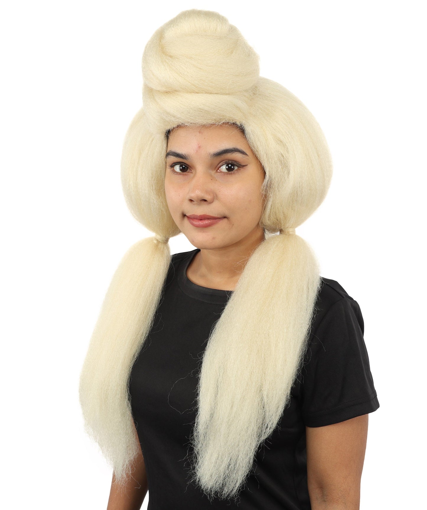 Women’s High Volume Extra Long Yarn Twisted Bun Wig – Multiple Color Options | Bubble Ponytails Hairpiece with Capless Cap | Statement Headpiece for Halloween, Cosplay, Theater and Drag Looks