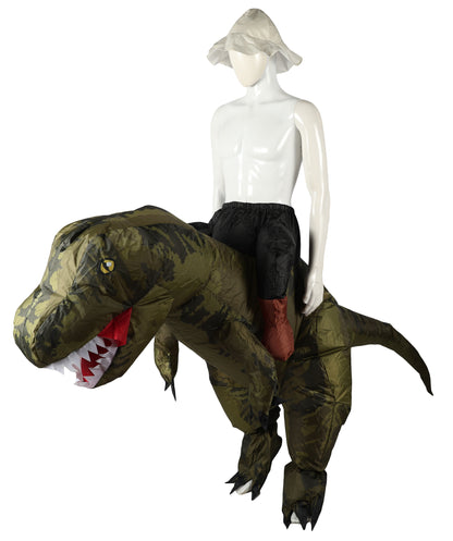 HPO Unisex Dino Rider Costume – Fierce Dinosaur and Rider Outfit for Halloween,Festivals – Lightweight, Comfortable, One Size Fits Most