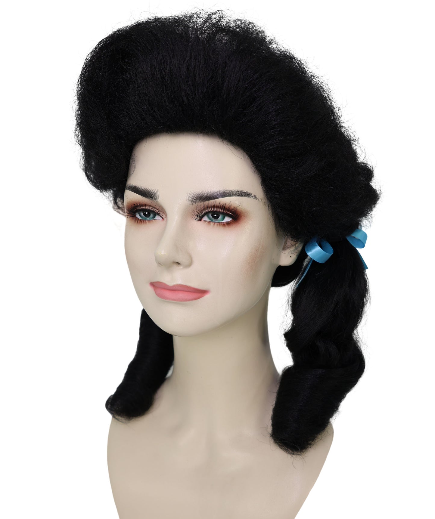 HPO Women’s Classic Elly May Clamped Multiple Wig With Two Blue Hair Ribbons