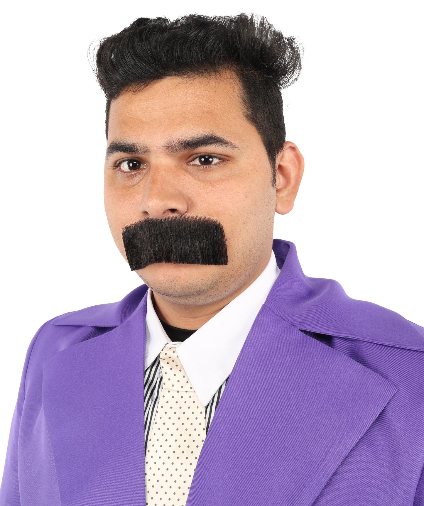 HPO Men's Human Hair Mustache Fancy Facial Hair