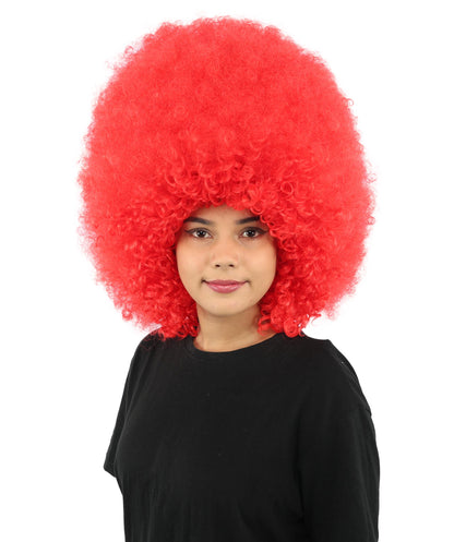 HPO Women's Giant White Glitter Afro Wig | Massive Puffy Sparkle Hair with Silver Sheen, Synthetic Fiber & Breathable Cap | Halloween, Troll Roleplay, 70s Disco Party, Theater & Funny Costume