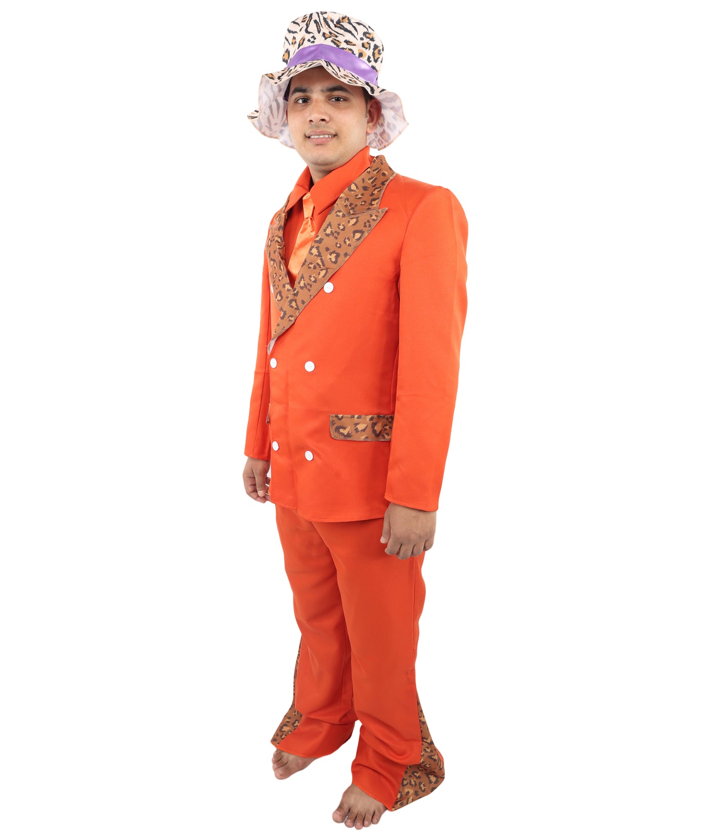 HPO Men's Red Cowboy Suit Costume with Hat – Western Outfit | Classic Rodeo Style Party, Halloween & Theme Event Dress Up