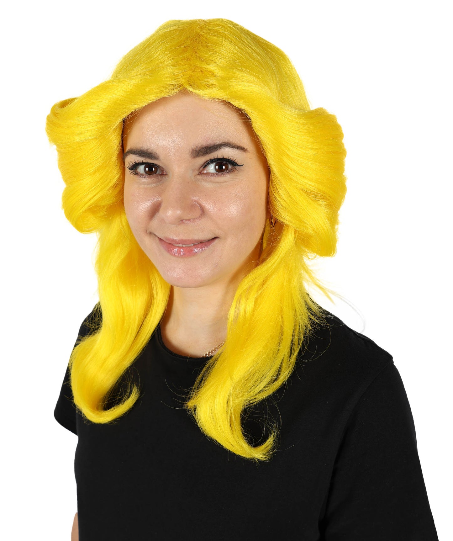 HPO Women's 70's Flick Multiple Color Retro Wig, Flame-retardant Synthetic Fiber