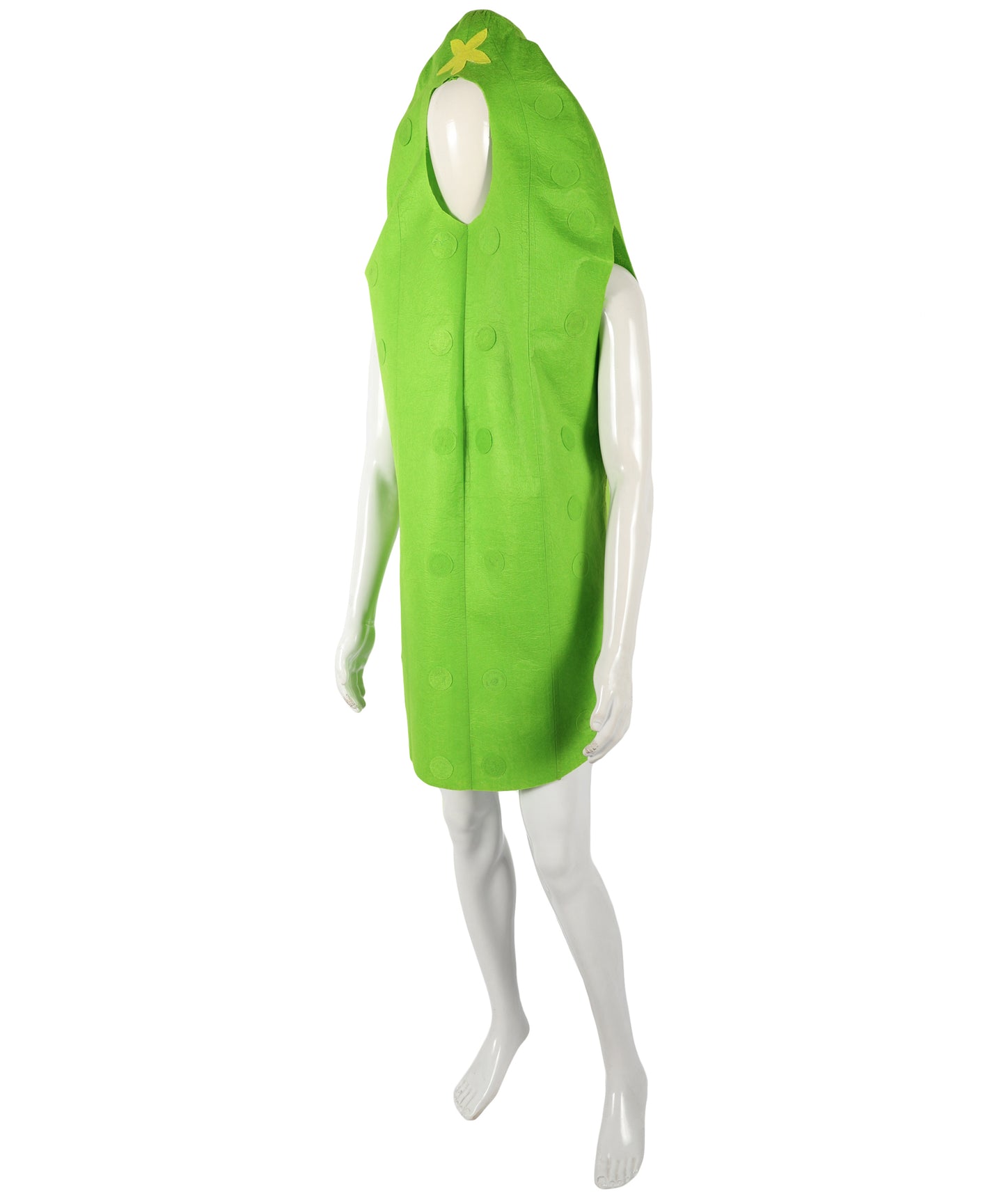 HPO Green Cucumber Jumpsuit Costume - Giant Vegetable Tunic, Fun and Quirky, Perfect for Parties, Vibrant Green