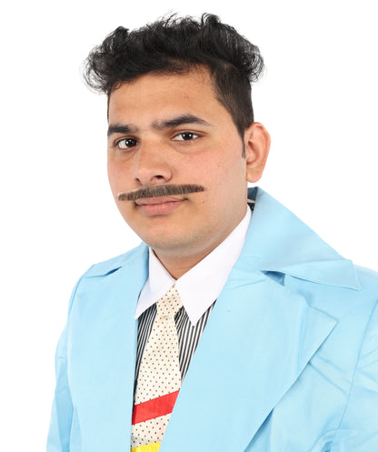 HPO  Men's Fake Synthetic Hair Mustache | Multicolor Color Options