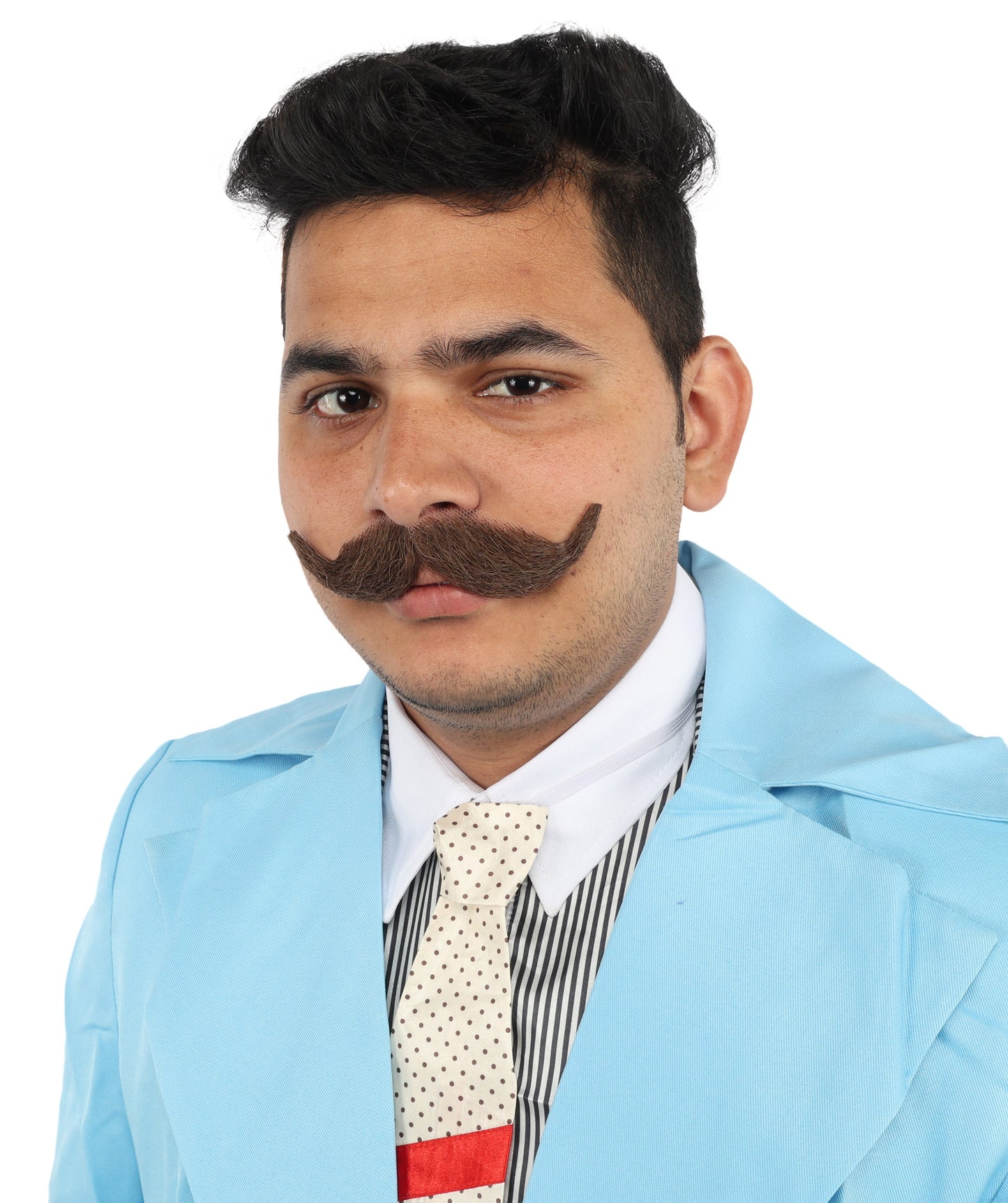 HPO  Men's Fake Imperial Human Hair Mustache | Multiple Color Options