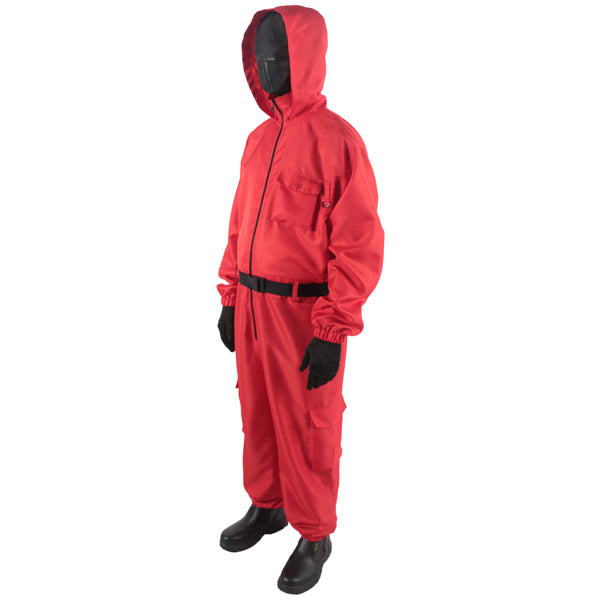 Red Hooded Jumpsuit