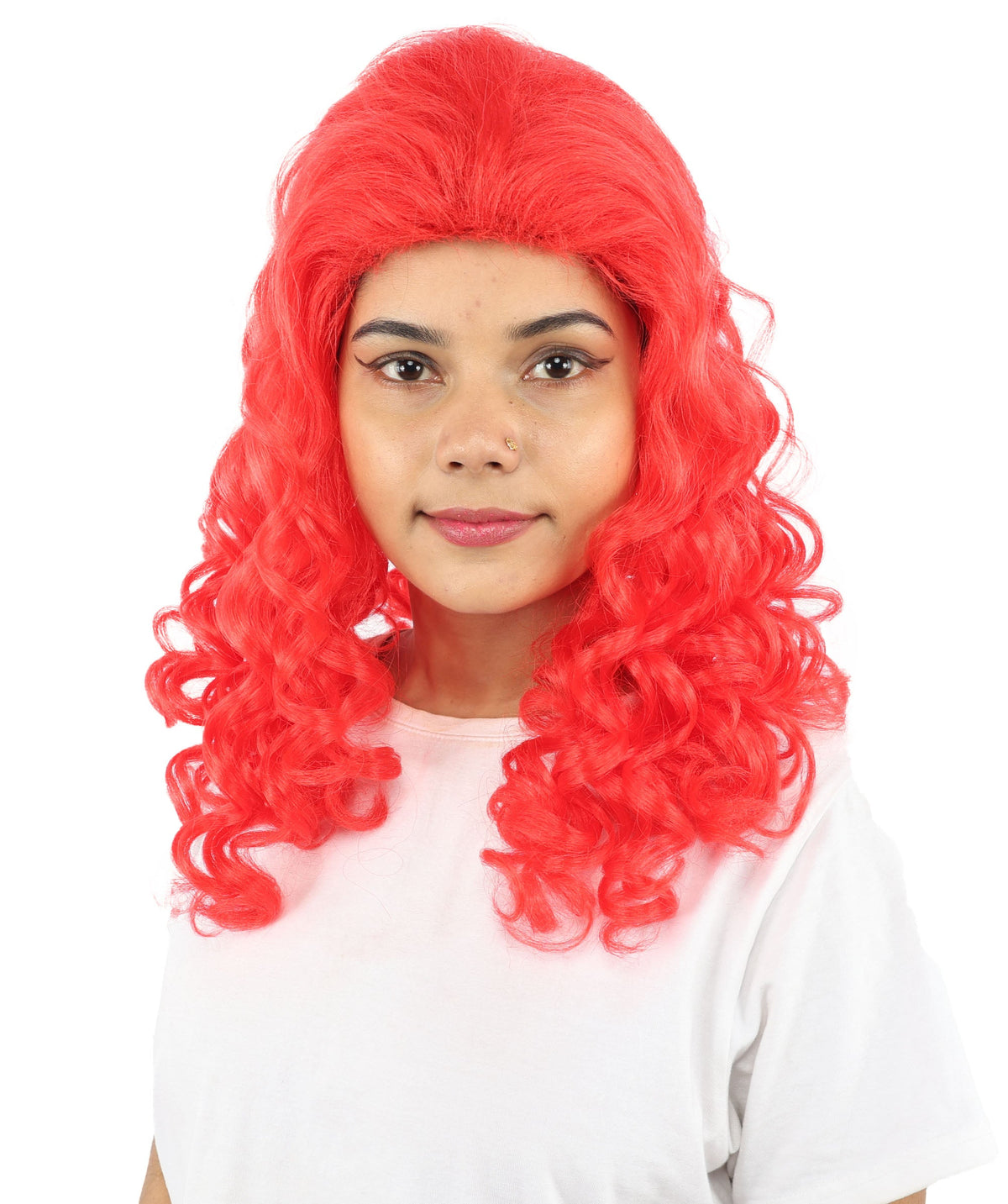 HPO Adult Women’s 16-Inch Medium Wig with Soft Curls | Multiple Color Options | Ideal for Cosplay, and Themed Events | Elegant, Versatile Hairpiece for Various Looks
