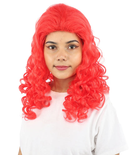HPO Adult Women’s 16-Inch Medium Wig with Soft Curls | Multiple Color Options | Ideal for Cosplay, and Themed Events | Elegant, Versatile Hairpiece for Various Looks