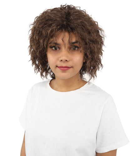HPO Adult Women's Messy Teased Spiky Multicolor Wig | Curly Two-tone vibrant hue, create of synthetic fiber, extreme textured volume, breathable capless base | Party, Halloween, theater, drag, performance, costume events