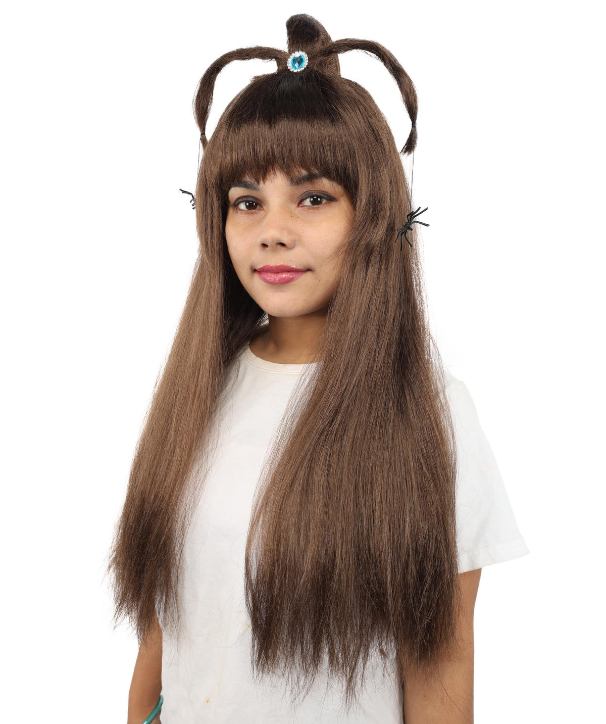 HPO Adult Women's Spider Gothic Sculpted Wig | Multiple Color Options, create of synthetic fiber, architectural spider-leg loops with blunt bangs, breathable base | Party, Halloween, theater, drag, performance, costume events