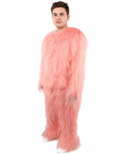 HPO Unisex Extreme Hairy Person Costume, Mask and Bundle - Full-Body Hair Suit Extra-Long Ash Brown Costume Wig for Halloween, Cosplay & Parties