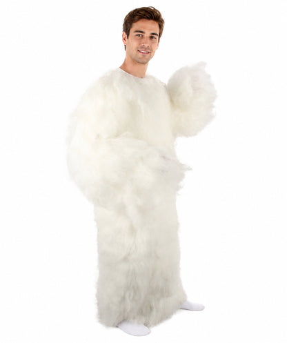 Unisex White Furry British TV Naughty Cloud Costume | Best for Halloween | Flame-retardant Synthetic Fiber