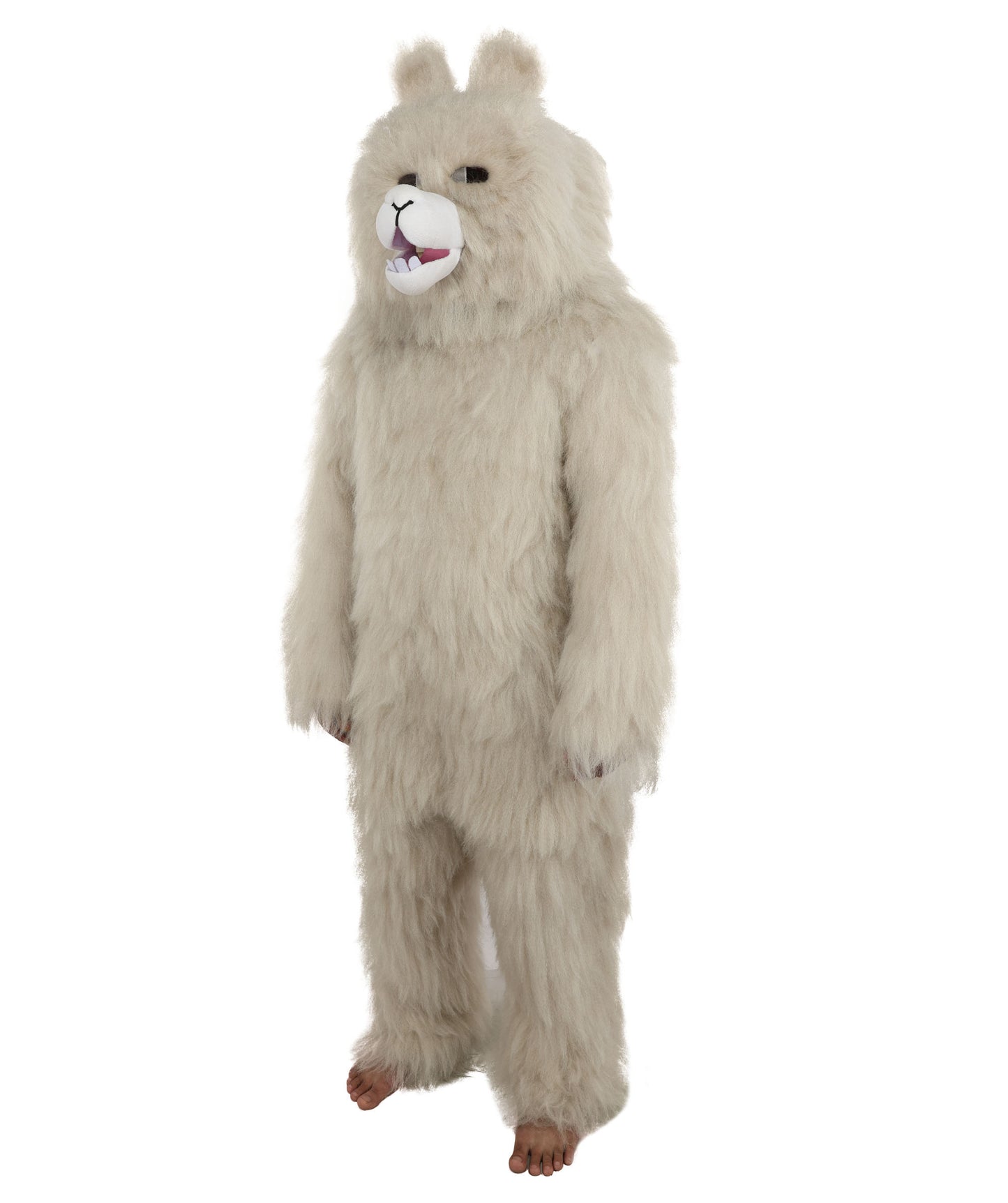 HPO Men’s Grey Animal Costume Bundle & Mask Set | Fluffy Creature Outfit & Hair for Cosplay & Roleplay | Plush Character  Costumes for Parties, Photo Shoots & Themed Events