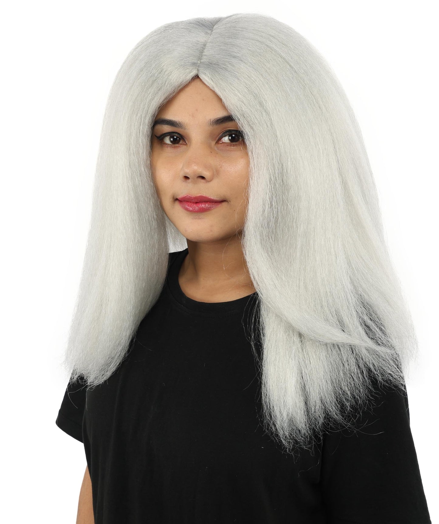 HPO Adult Women's Long Rounded Cartoon Hair Wig | Multiple Color Options | Bubble Bob, Deep Side Part, Heat Friendly Synthetic Strands & Breathable Net | Fancy Dress, Stage Show, Animated Character Events, Halloween & Festival