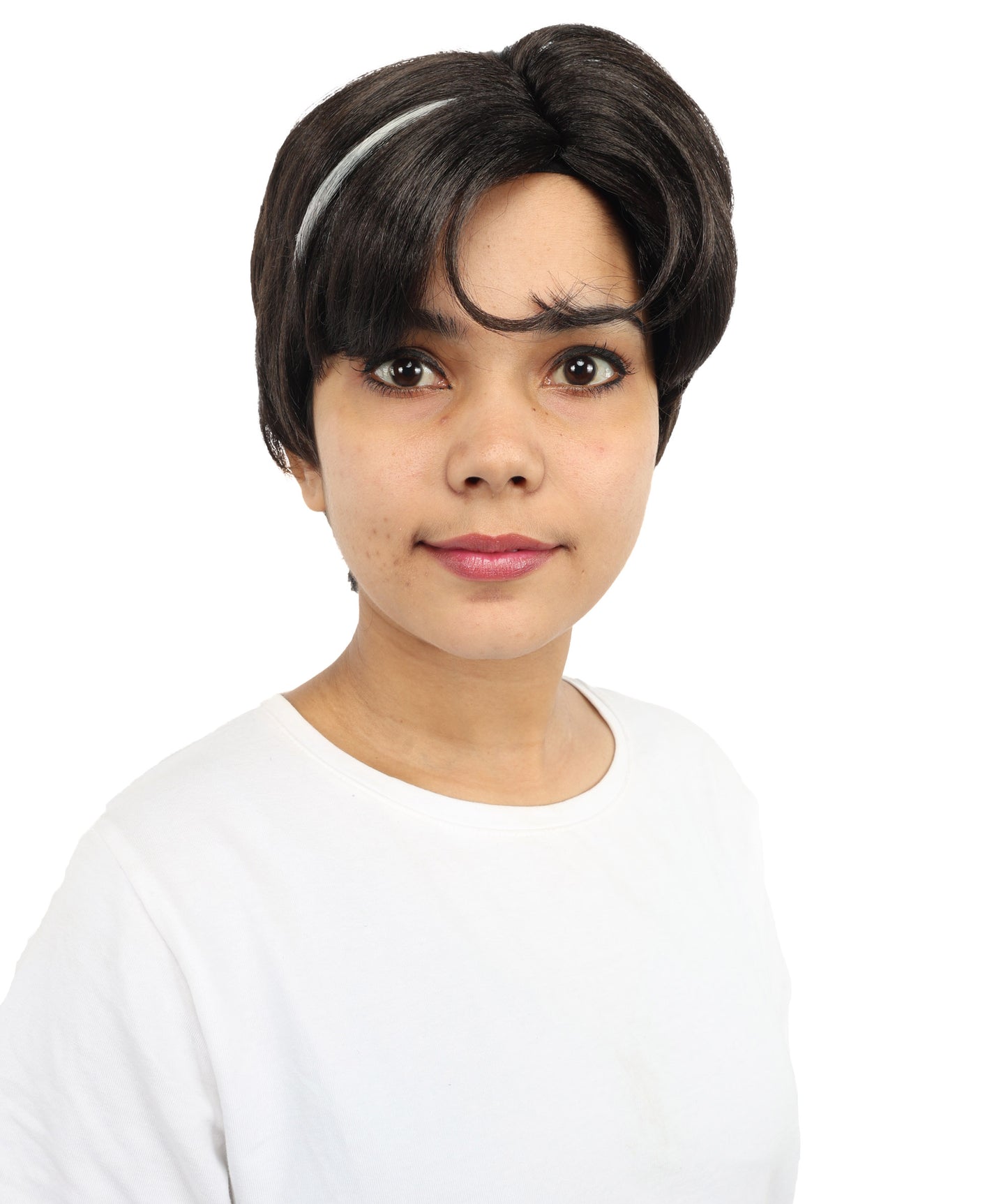 HPO Women's Medium Brown Bob Wig | Straight Cut Hairpiece | Daily Wear Wig with Breathable Inner Cap
