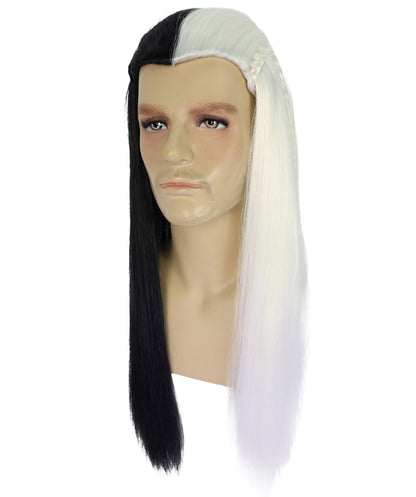 Men's Legolas TV Movie Character Blonde Wig | Adult Braids Prestyled Long Straight Wigs | Anime Roleplay Costume Wigs for Halloween Parties