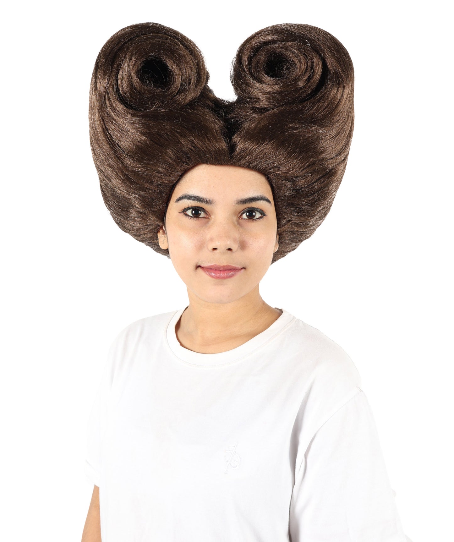 Women’s Supermodel Horn-shaped White Hair Updo Full Wig I Perfect for Halloween I Flame-retardant Synthetic Fiber