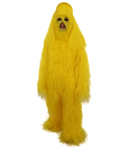 HPO Teen Extreme Hairy Person Costume Bundle & Mask Set - Full-Body Hair Suit Extra-Long Costume Wig for Halloween, Cosplay & Parties - Multiple Color Options