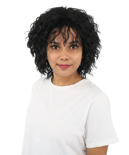 HPO Adult Women's Messy Teased Spiky Multicolor Wig | Curly Two-tone vibrant hue, create of synthetic fiber, extreme textured volume, breathable capless base | Party, Halloween, theater, drag, performance, costume events