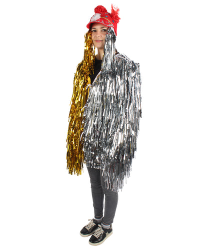 Adult Unisex DJ Tinsel Costume| Multiple Color Options