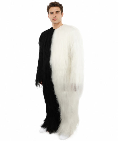HPO  Extreme Hairy Person Two Part Costume, Mask and Bundle Set - Full-Body Hair Suit Extra-Long Costume Wig for Halloween, Cosplay & Parties - Multiple Color Options