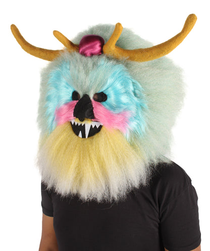 Unisex Multicolored Grumpy Furry Monster Mask