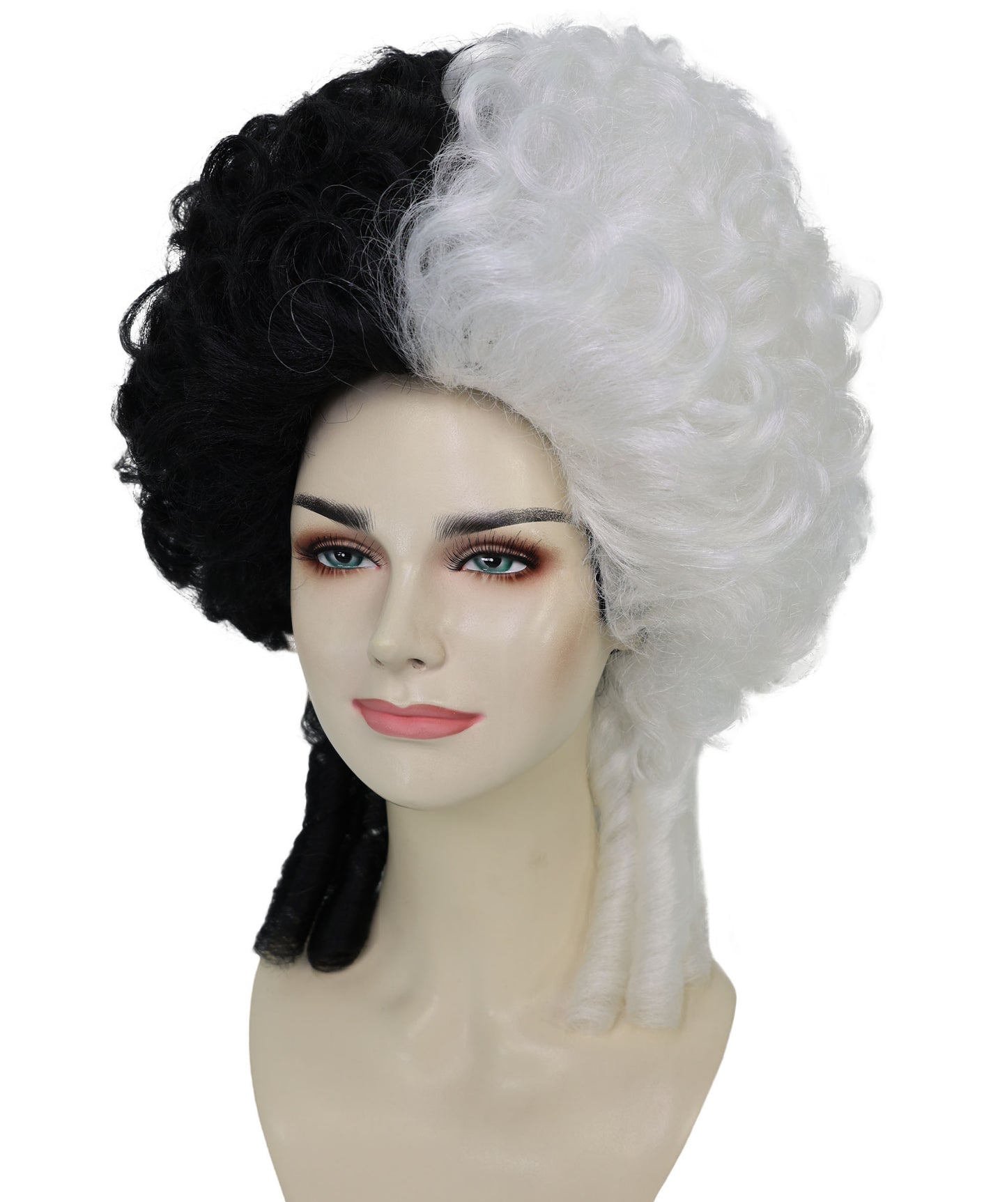 Womens Colonial Lady Wig | Blonde Curly Historical Wigs | Premium Breathable Capless Cap