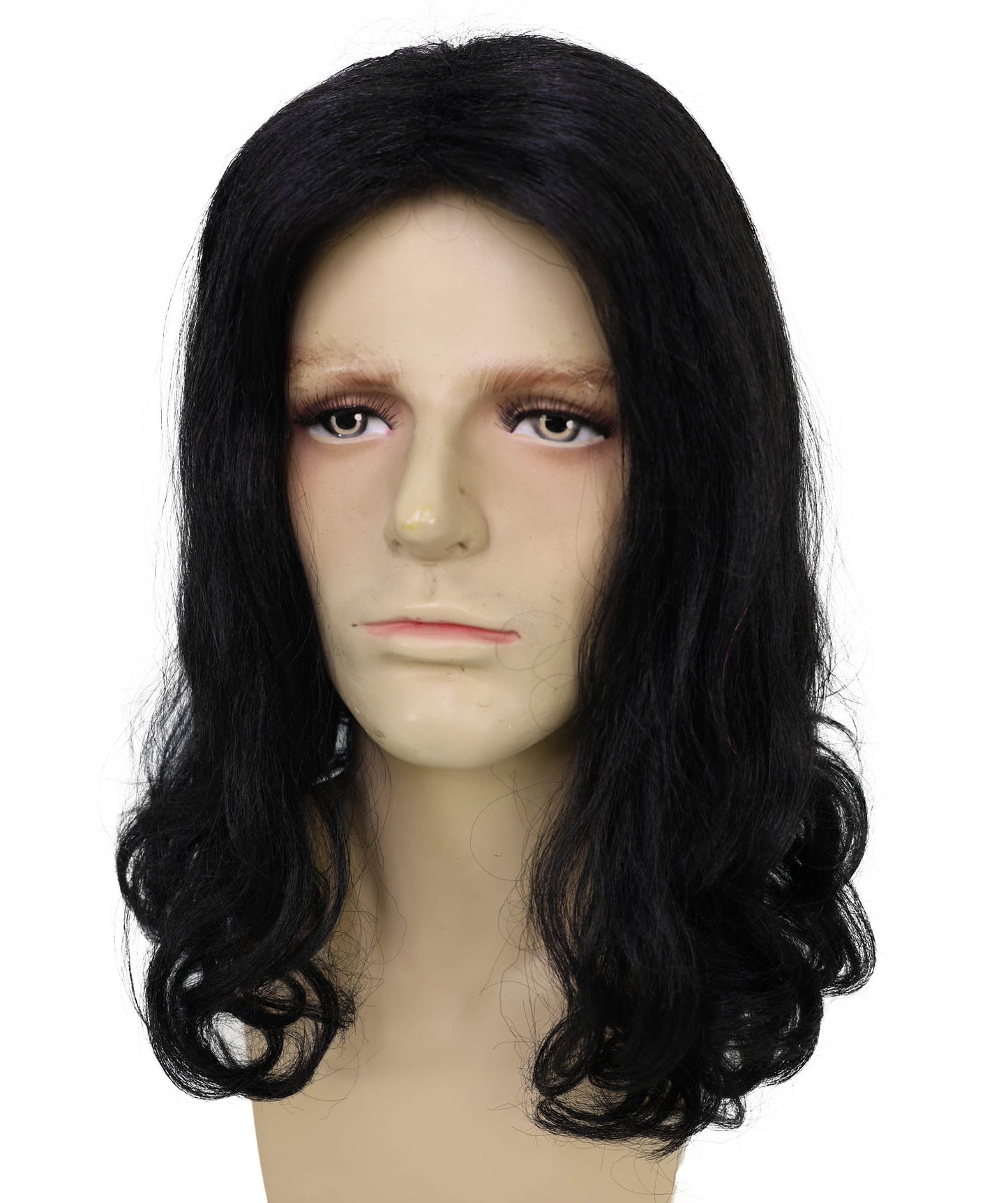 Men's Brown Barebone Medium Wavy Wig | Multicolor Options | Best for Halloween | Flame-retardant Synthetic Fiber