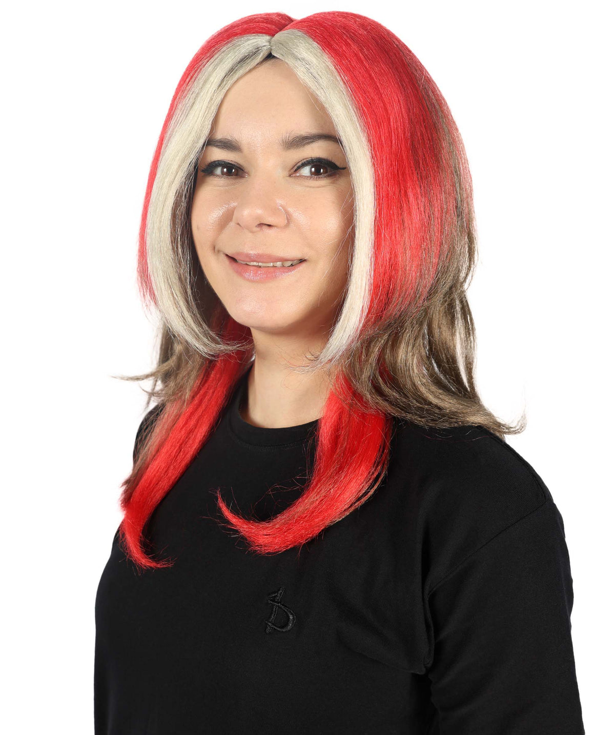 HPO Women Retro 90s Pop Star Wig in Multiple Chic with Bold Curls and Glamorous Flair for a Standout Look,Premium Breathable Capless Cap