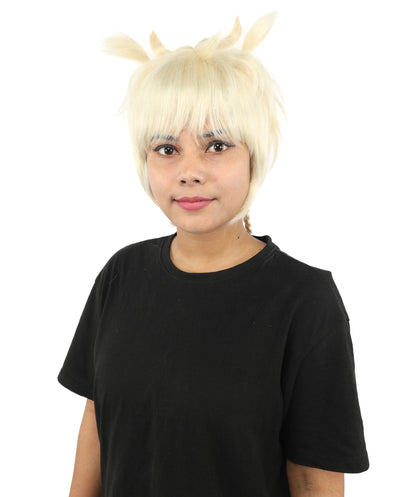 HPO Adult Women's Animal Ear Braided Wig | Multiple Color Options | Synthetic fiber, short bob with sculpted ears and long micro-braids, breathable base | Party, Halloween, theater, drag, performance, costume events
