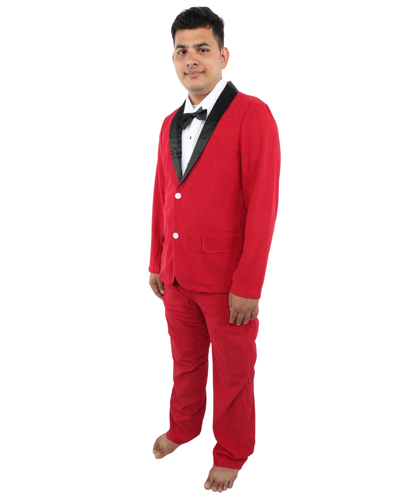 HPO Men's Red Tuxedo Suit Costume  | Formal Top & Pant Cosplay Outfit | Perfect for Halloween Parties & Theme Events