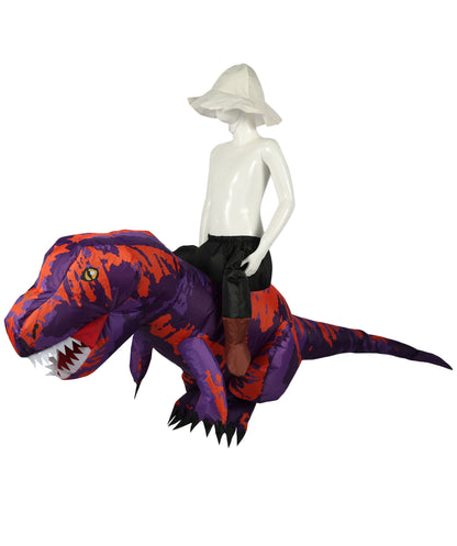 HPO Unisex Dino Rider Costume – Fierce Dinosaur and Rider Outfit for Halloween,Festivals – Lightweight, Comfortable, One Size Fits Most