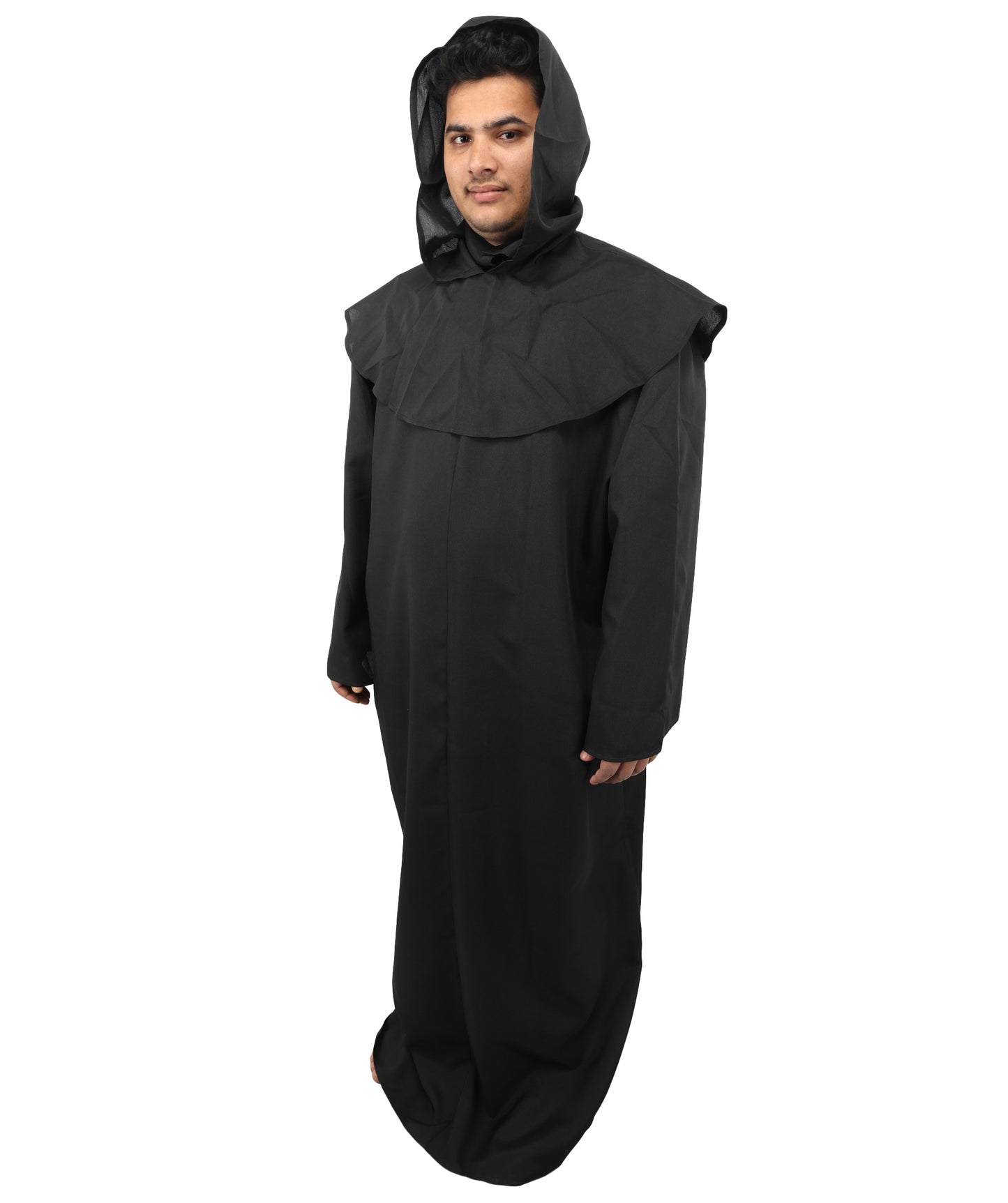 HPO Men's Deluxe Full-Length Layered Robe Costume - Black | Elegant and Stylish Outfit