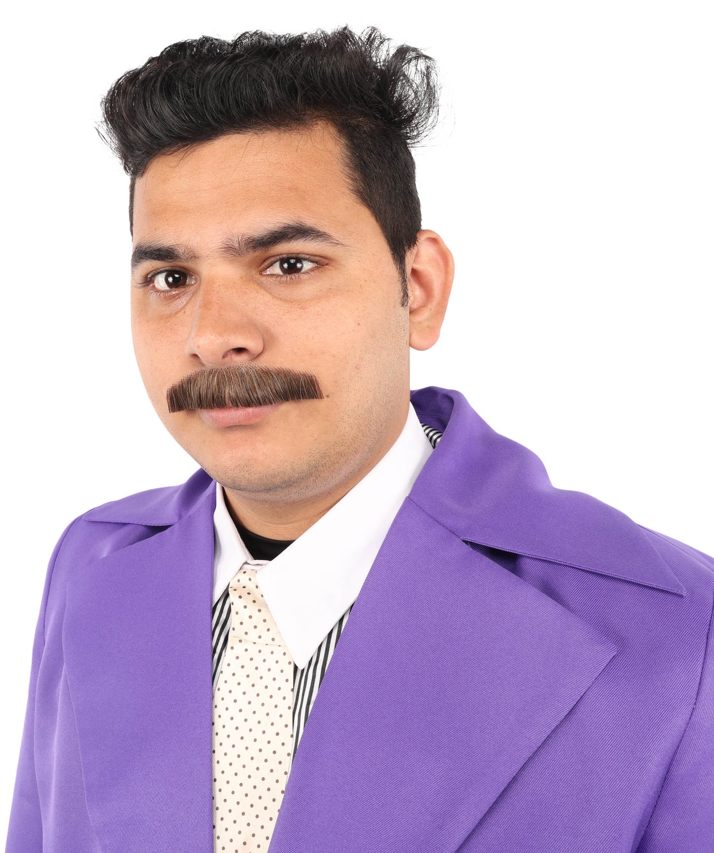 HPO Men's TV/Movie Fake Human Hair Mustache | Multi Color Options