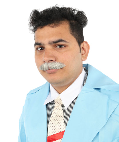HPO | Premium Human Facial Hair Golden Mustache For Men | Multiple Colors Option