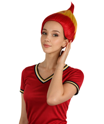 Spain Flag Sport Troll Wig | National Pride | Premium Breathable Capless Cap