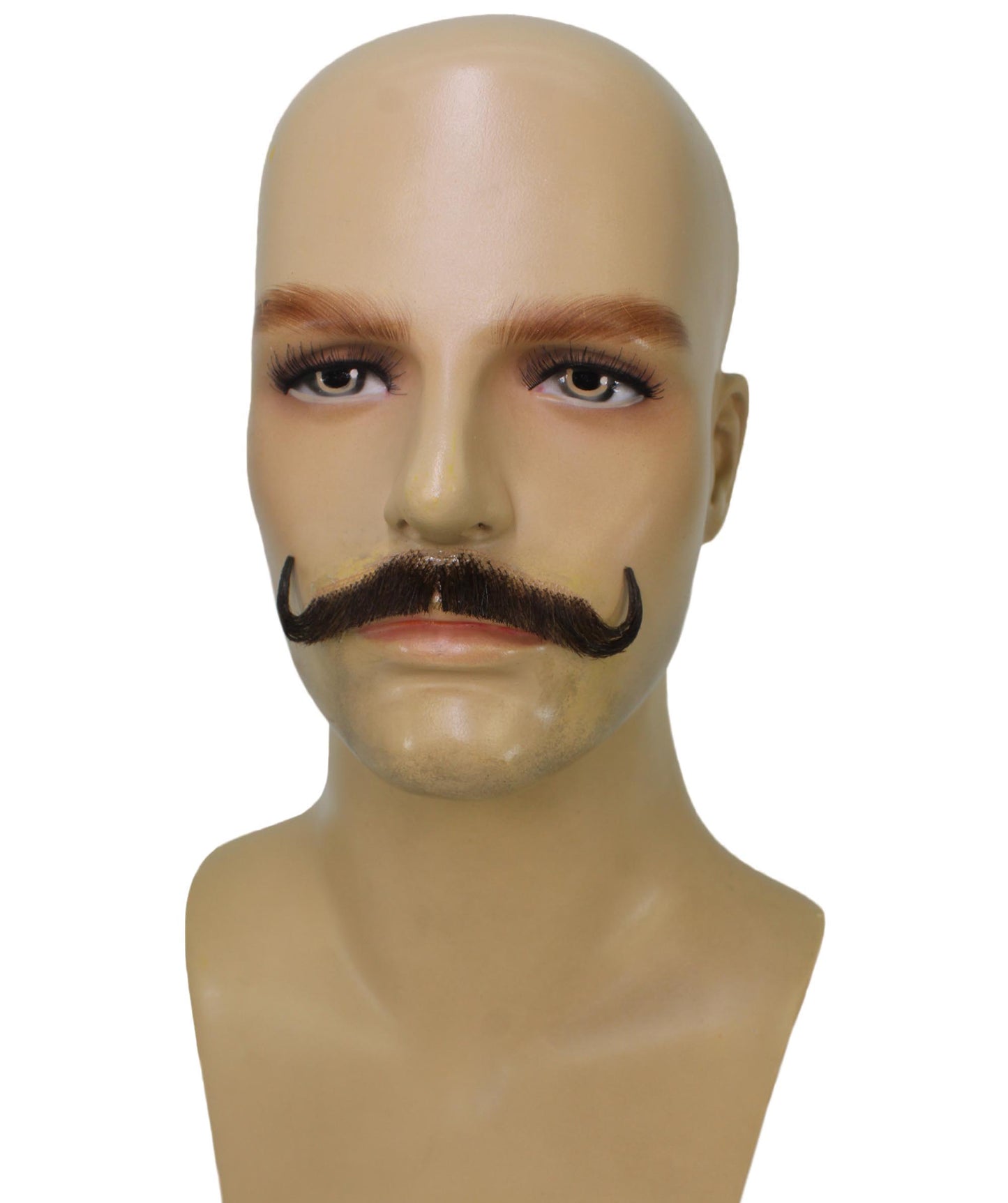 HPO Men's Classic Holiday Doc Mustache | Multiple Colors | Novelty False Facial Hair | Costume Accessory for Adults