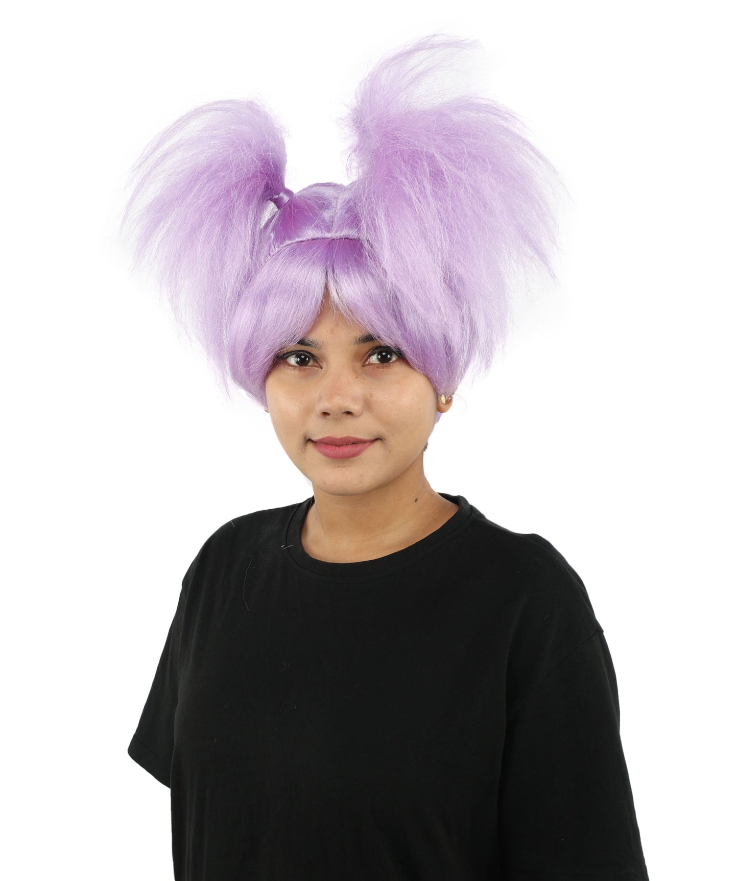 HPO Women’s 15-Inch Orange Spiky Troll Wig | Fun Animated Character | Bright and Bold Look for Halloween, Cosplay, and Themed Party