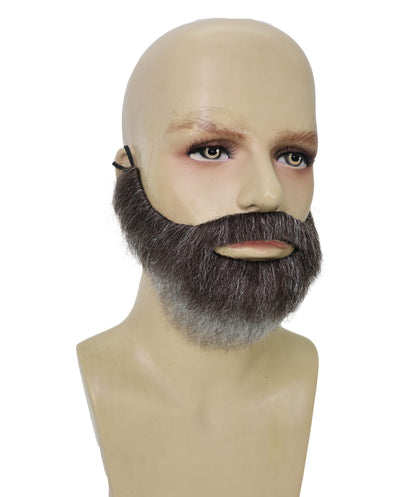 HPO Men’s Thick Curved Fake Multicolor Beard & Mustache – Stick-On Costume Facial Hair | Funny Cosplay, Theatre, Skits, Theme Parties, Retro Disguise & Dress-Up Looks