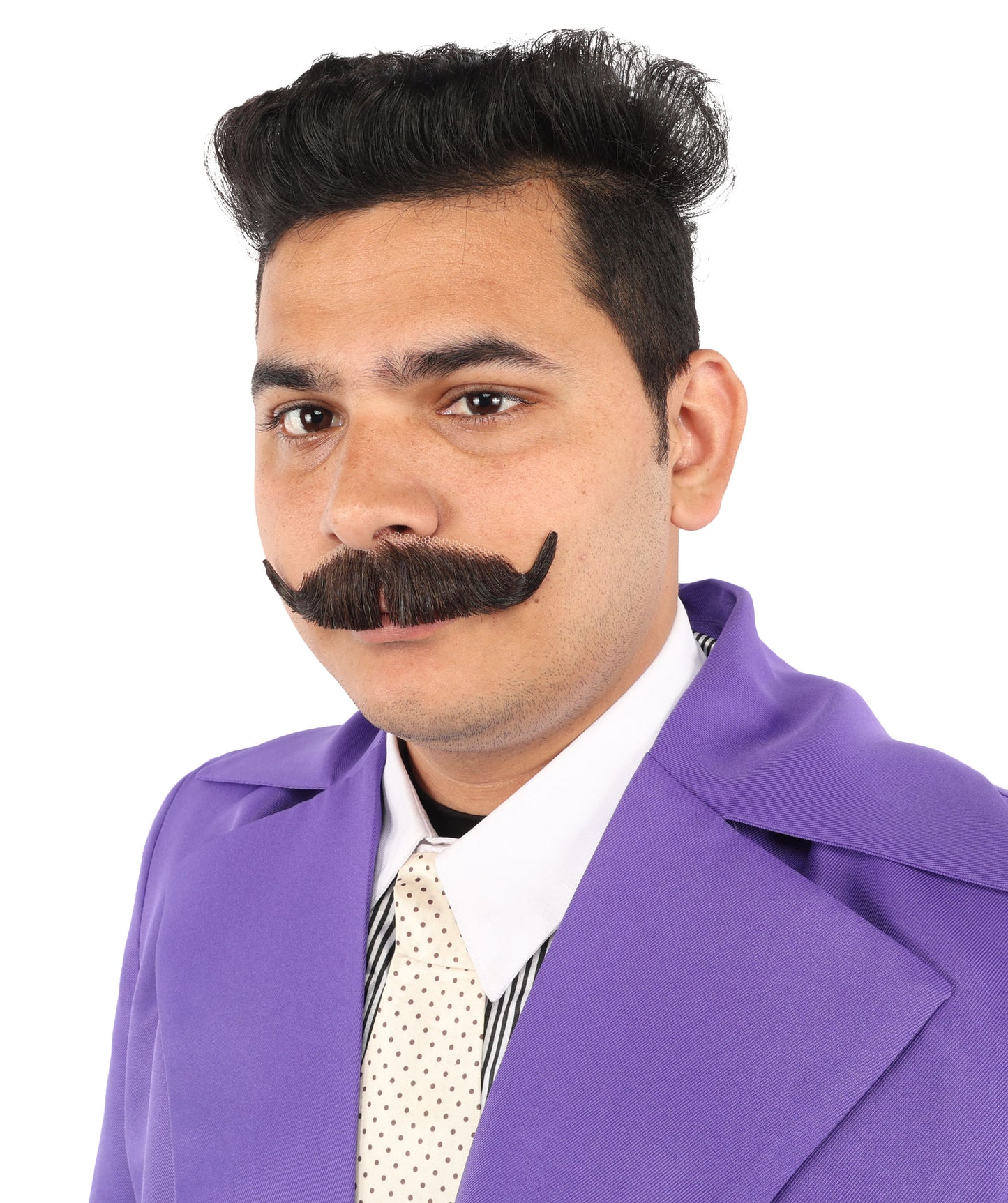 HPO Men's Realistic Fake Imperial Human Hair Mustache | Multiple Color Options