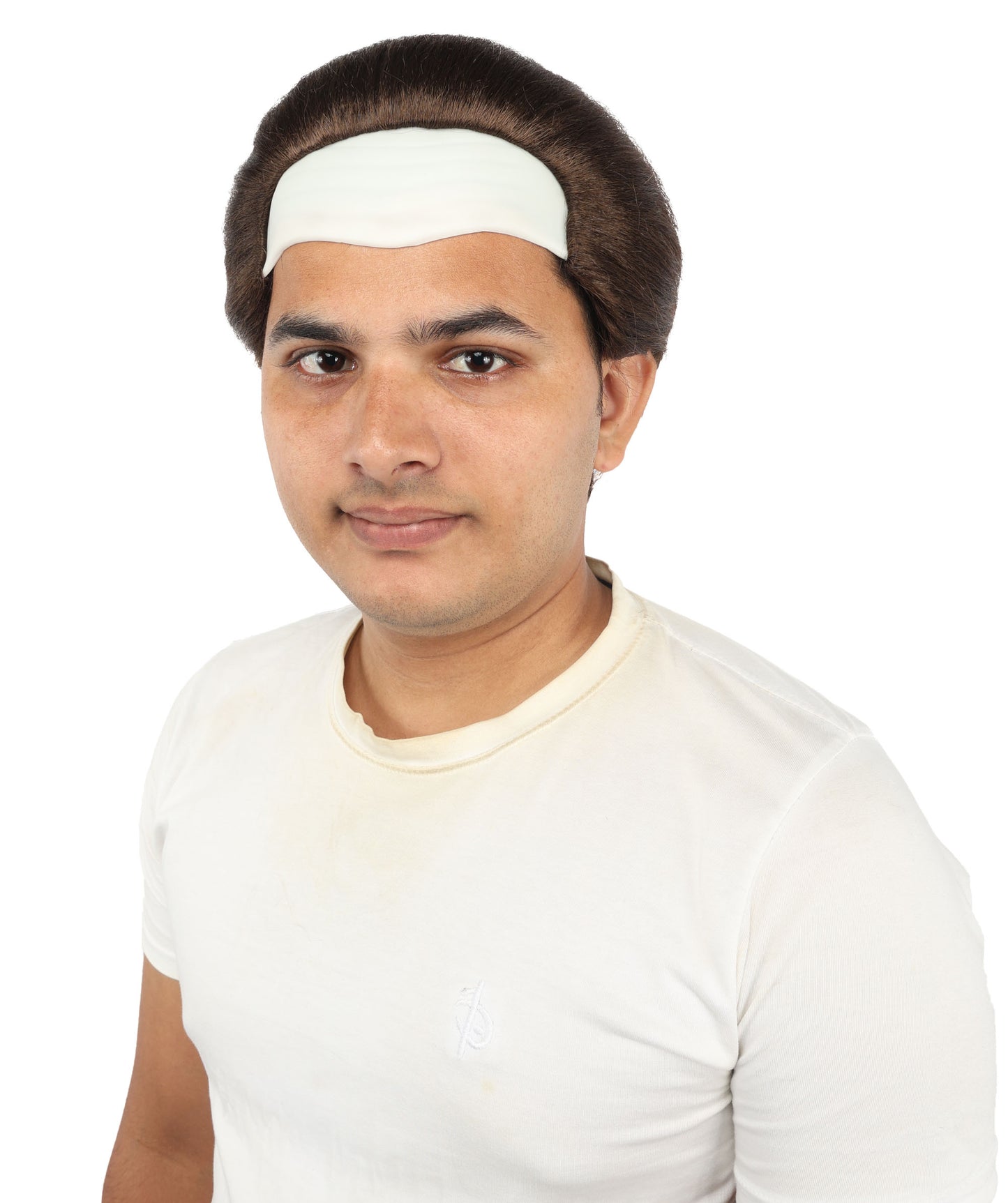 HPO Men's Short Brown Horror Wig With Bald Cap – Costume Hairpiece for Adults | Scary Look for Halloween, Cosplay & Themed Parties