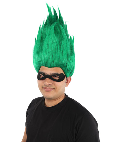 HPO Animated Movie Supervillain Wig , Troll Wig , Premium Breathable Capless Cap