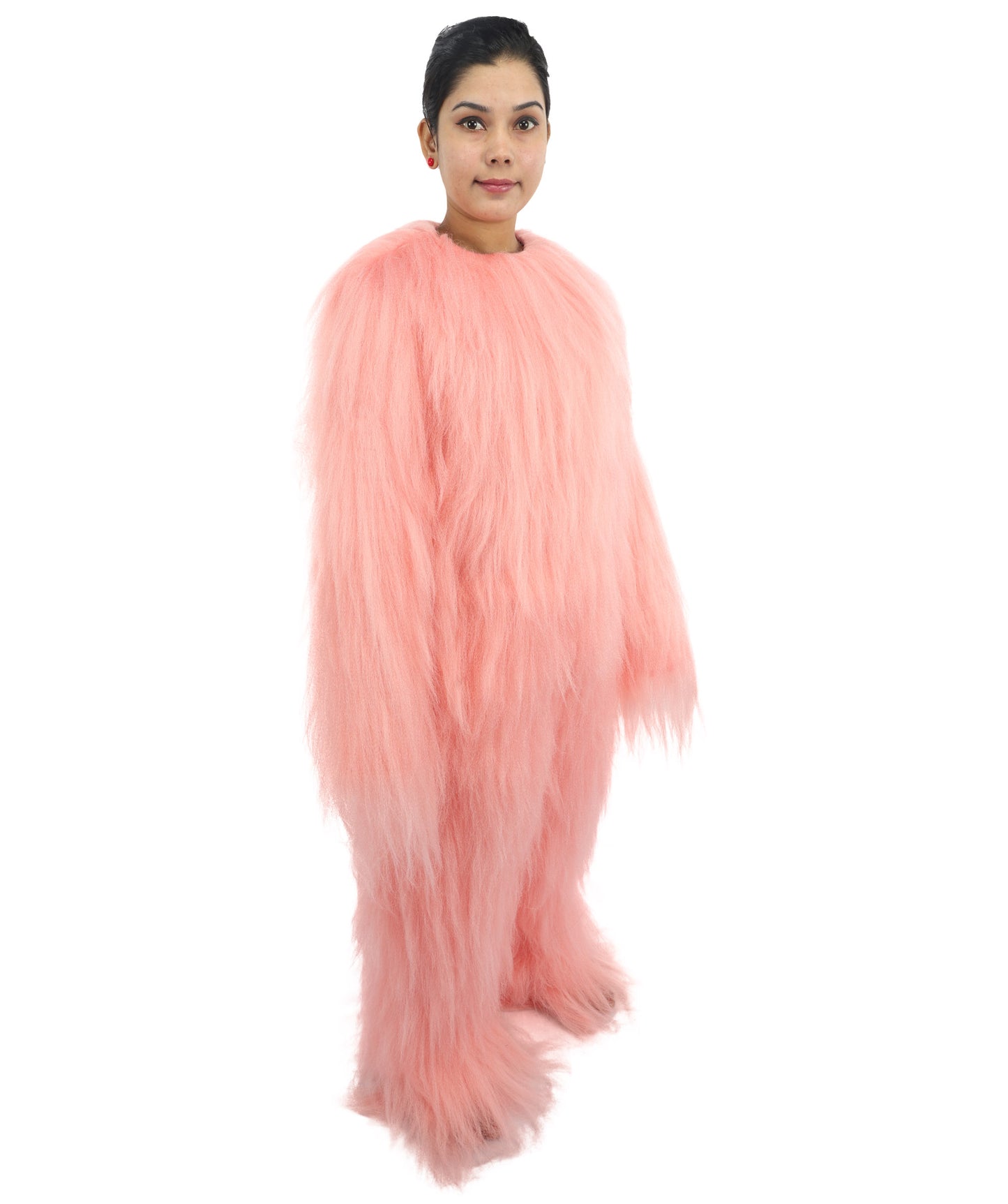 HPO Teen Extreme Hairy Person Costume Bundle & Mask Set - Full-Body Hair Suit Extra-Long Costume Wig for Halloween, Cosplay & Parties - Multiple Color Options