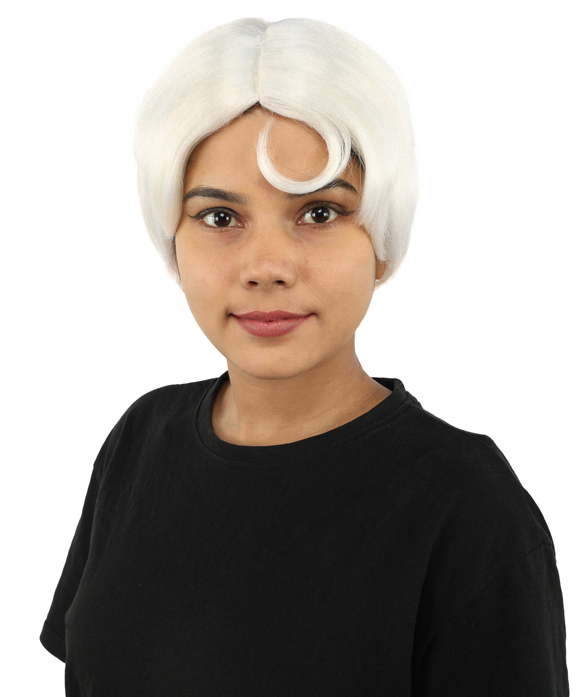 HPO Adult Women’s 10-Inch Short Wig | Multiple Color Options | Celebrity Hairpiece for Costume, Cosplay, and Themed Parties | Sleek and Modern Hairpiece for Versatile Looks