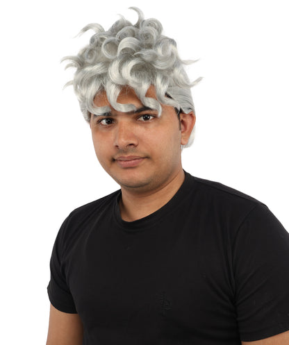 HPO Men’s Dark Brown Wig | Messy, Textured Look for Casual, Fun Styles | Ideal for Halloween, Cosplay and Themed Parties